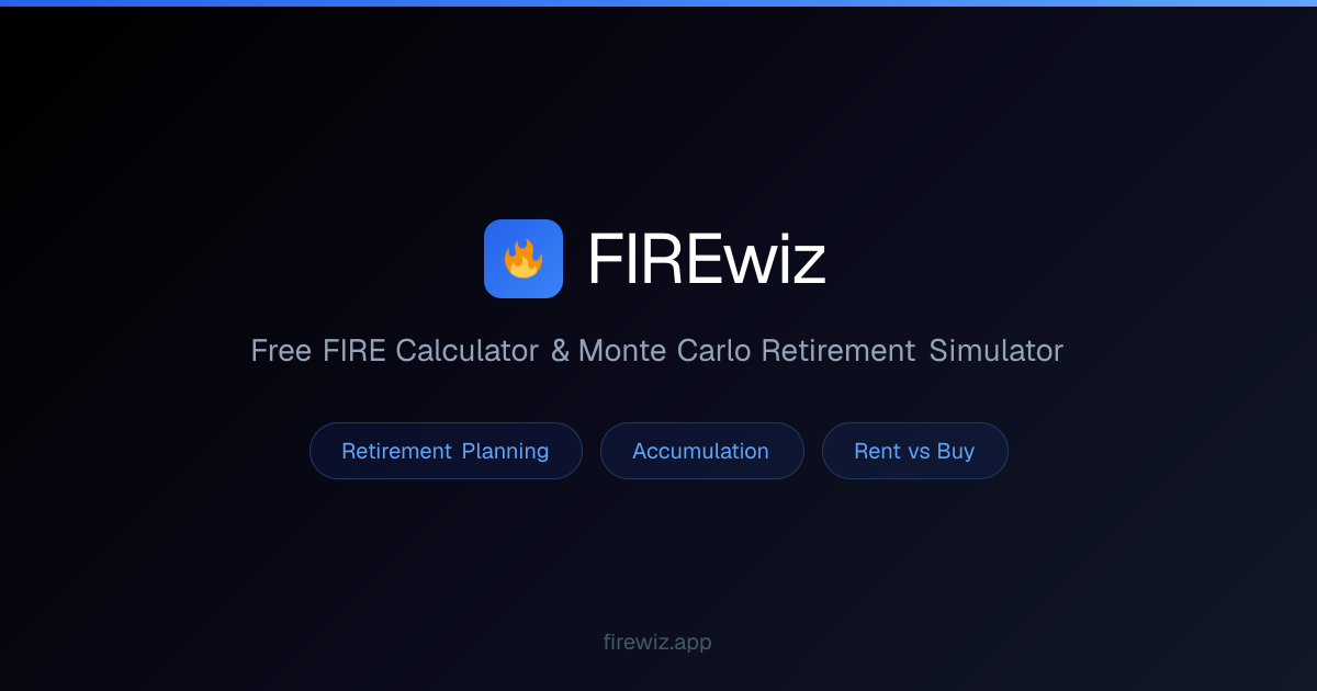 FIREwiz — Free FIRE Calculator & Monte Carlo Retirement Simulator